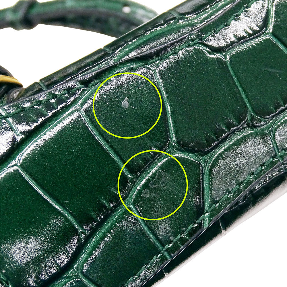 BALENCIAGA バレンシアガ ネオクラシック スーパーナノ 2wayバッグ グリーン 669537 レザー レディース 【中古】