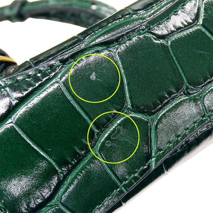 BALENCIAGA バレンシアガ ネオクラシック スーパーナノ 2wayバッグ グリーン 669537 レザー レディース 【中古】