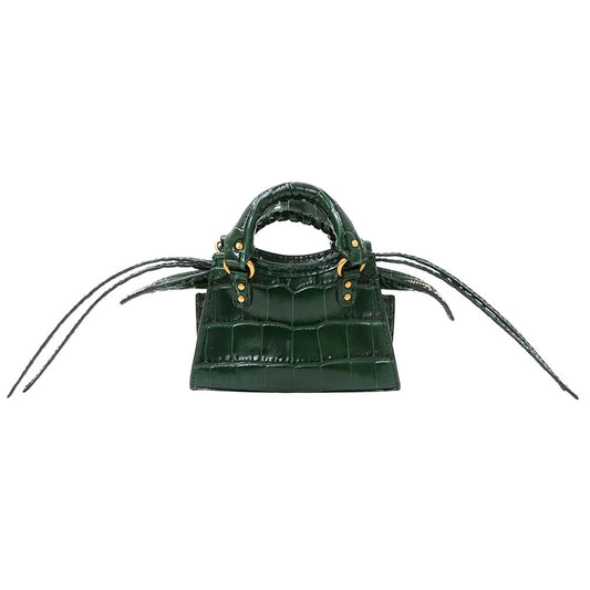 BALENCIAGA バレンシアガ ネオクラシック スーパーナノ 2wayバッグ グリーン 669537 レザー レディース 【中古】