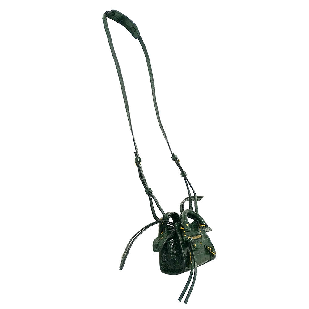 BALENCIAGA バレンシアガ ネオクラシック スーパーナノ 2wayバッグ グリーン 669537 レザー レディース 【中古】