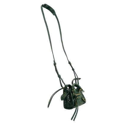 BALENCIAGA バレンシアガ ネオクラシック スーパーナノ 2wayバッグ グリーン 669537 レザー レディース 【中古】