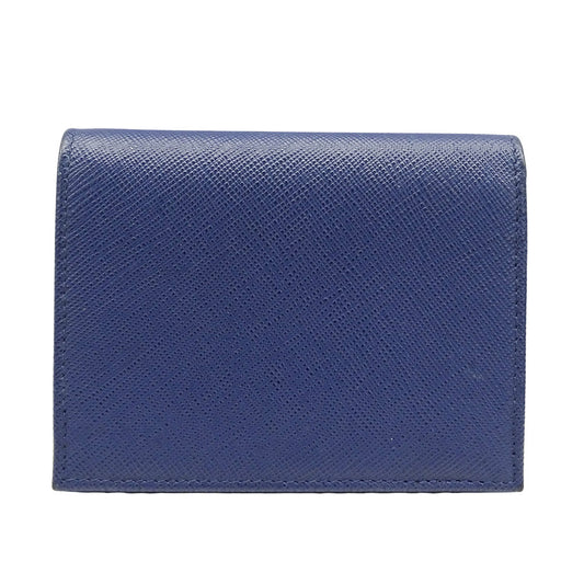 PRADA プラダ 二つ折り財布 ネイビー 1MV204 レディース メンズ 【中古】