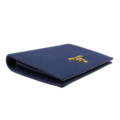 PRADA プラダ 二つ折り財布 ネイビー 1MV204 レディース メンズ 【中古】