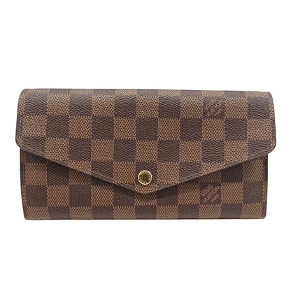 LOUIS VUITTON ルイ・ヴィトン ポルトフォイユ・サラ 長財布 ダミエ ローズバレリーヌ N60114 ダミエキャンバス レディース 【中古】