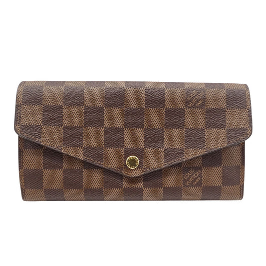 LOUIS VUITTON ルイ・ヴィトン ポルトフォイユ・サラ 長財布 ダミエ ローズバレリーヌ N60114 ダミエキャンバス レディース 【中古】