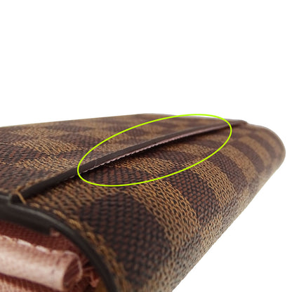 LOUIS VUITTON ルイ・ヴィトン ポルトフォイユ・サラ 長財布 ダミエ ローズバレリーヌ N60114 ダミエキャンバス レディース 【中古】