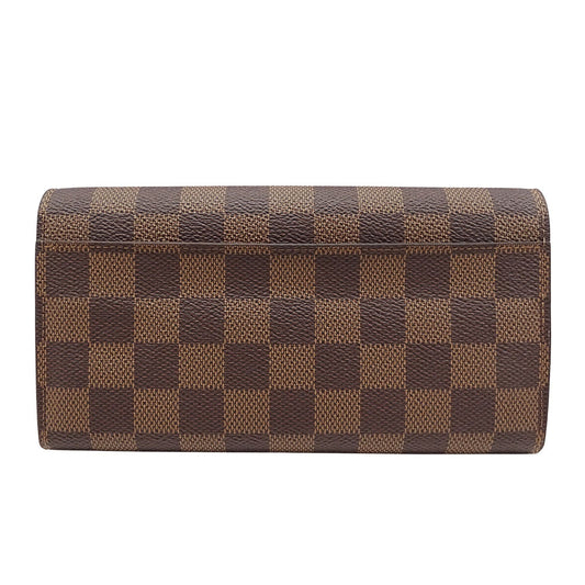 LOUIS VUITTON ルイ・ヴィトン ポルトフォイユ・サラ 長財布 ダミエ ローズバレリーヌ N60114 ダミエキャンバス レディース 【中古】