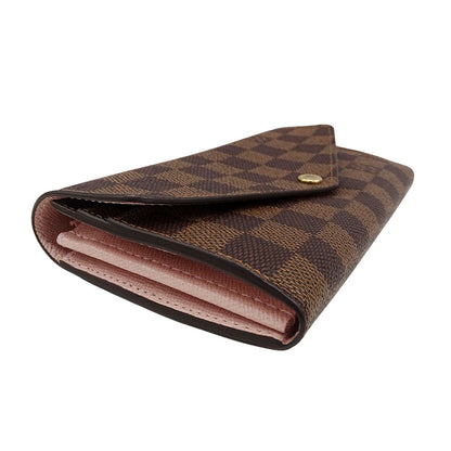 LOUIS VUITTON ルイ・ヴィトン ポルトフォイユ・サラ 長財布 ダミエ ローズバレリーヌ N60114 ダミエキャンバス レディース 【中古】