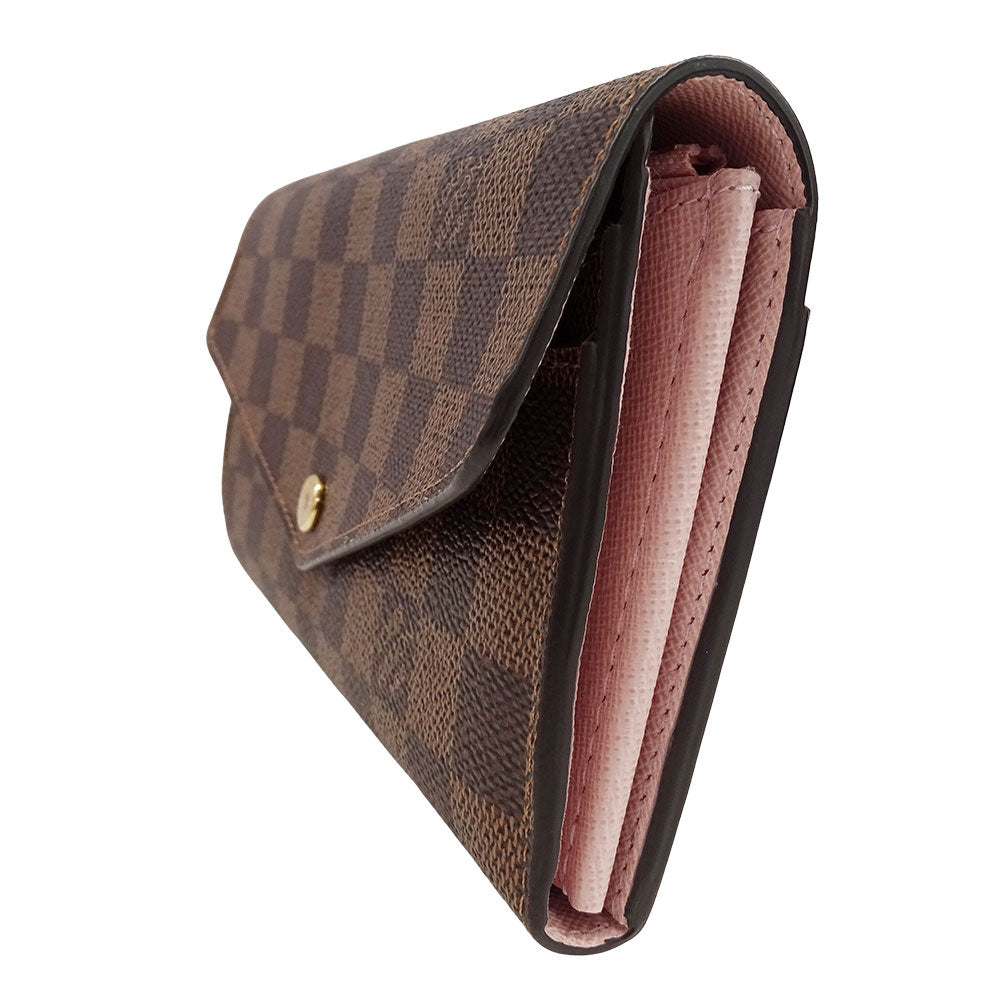 LOUIS VUITTON ルイ・ヴィトン ポルトフォイユ・サラ 長財布 ダミエ ローズバレリーヌ N60114 ダミエキャンバス レディース 【中古】