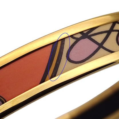 HERMES エルメス エマイユPM バングル メタル ゴールド マルチカラー レディース 【中古】