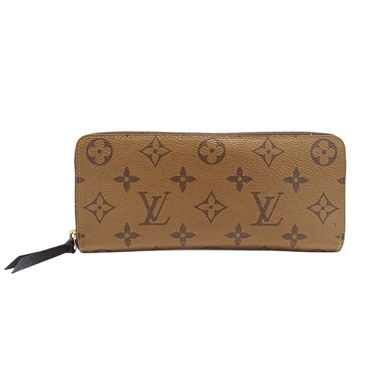 LOUIS VUITTON ルイ・ヴィトン ポルトフォイユ・クレマンス 長財布 モノグラムリバース ブラウン M82336 レディース 【中古】