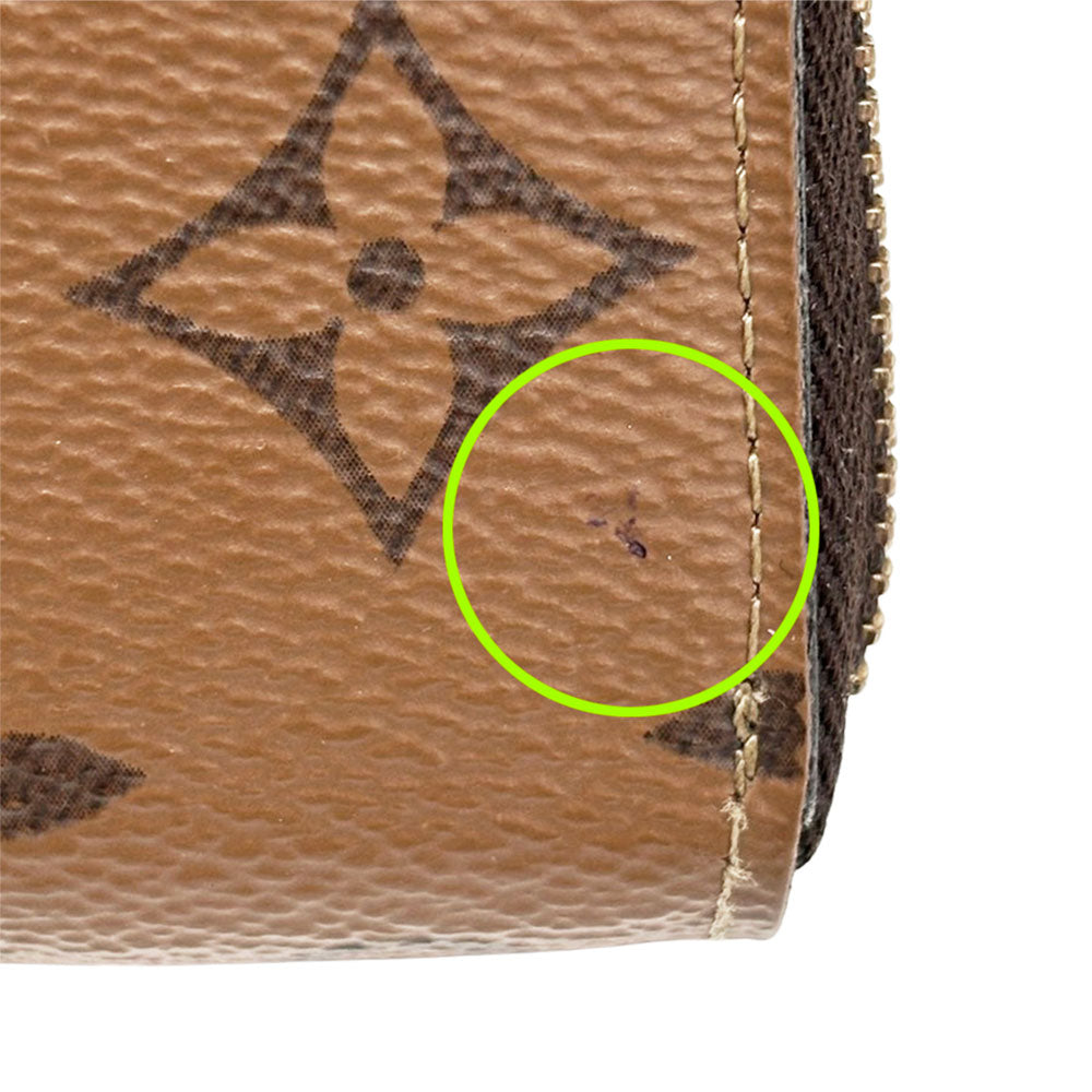 LOUIS VUITTON ルイ・ヴィトン ポルトフォイユ・クレマンス 長財布 モノグラムリバース ブラウン M82336 レディース 【中古】