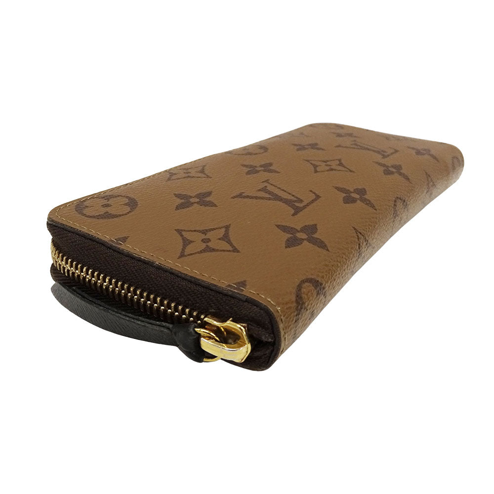 LOUIS VUITTON ルイ・ヴィトン ポルトフォイユ・クレマンス 長財布 モノグラムリバース ブラウン M82336 レディース 【中古】
