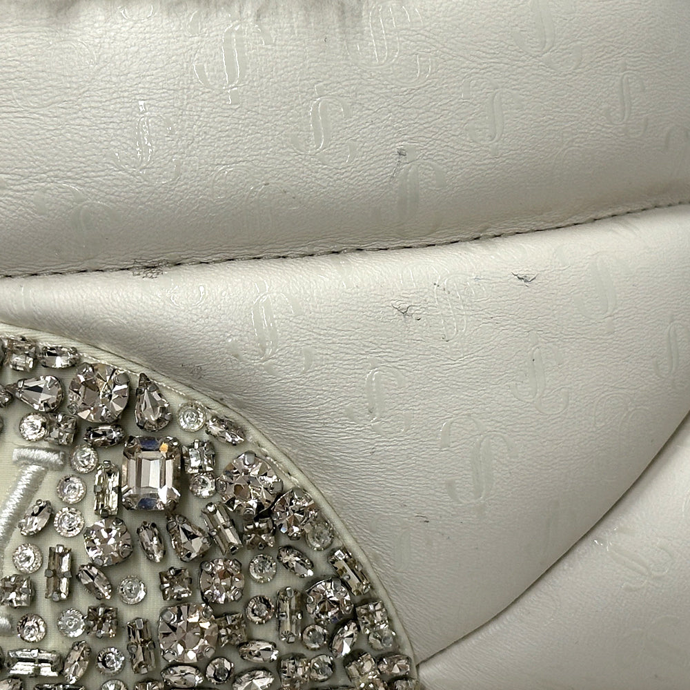JIMMY CHOO ジミーチュウ ムートンブーツ ブーツ ホワイト レザー レディース 【中古】