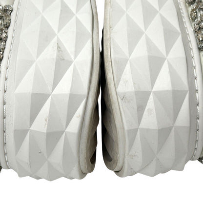 JIMMY CHOO ジミーチュウ ムートンブーツ ブーツ ホワイト レザー レディース 【中古】