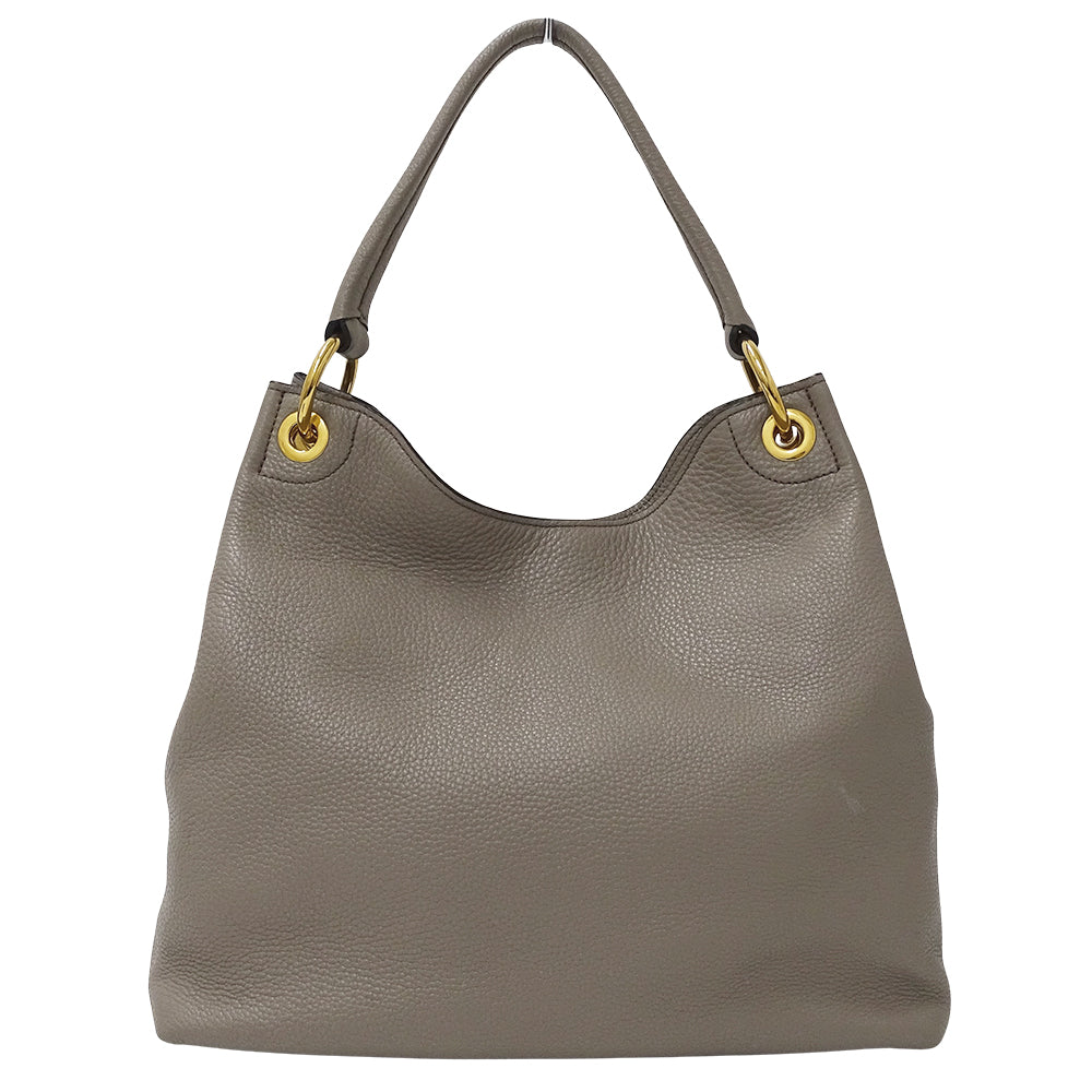 PRADA プラダ ショルダーバッグ グレージュ 1BC051 レザー レディース 【中古】