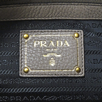 PRADA プラダ ショルダーバッグ グレージュ 1BC051 レザー レディース 【中古】