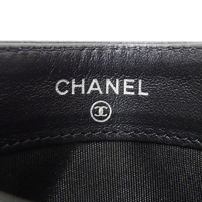 CHANEL シャネル カードケース ブラック キャビアスキン レディース 【中古】