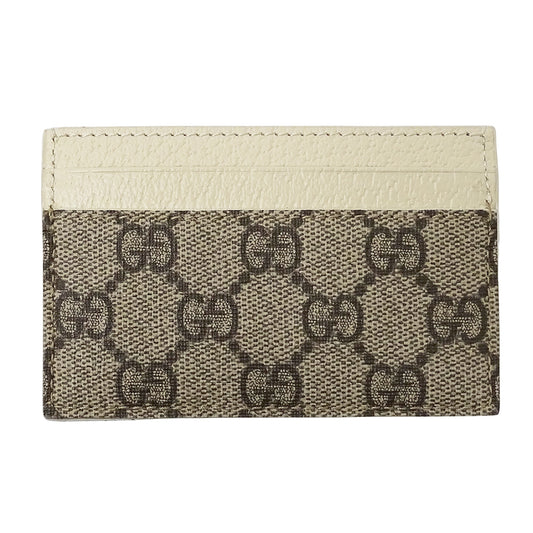 GUCCI グッチ カードケース ベージュ ブラウン 768248 GGスプリームキャンバス レディース メンズ 【中古】