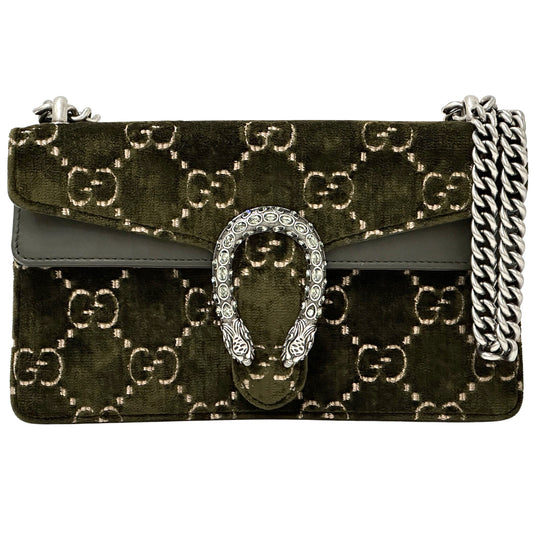 GUCCI グッチ ショルダーバッグ ディオニュソス GGスエード カーキ 499623 スエード レディース 【中古】