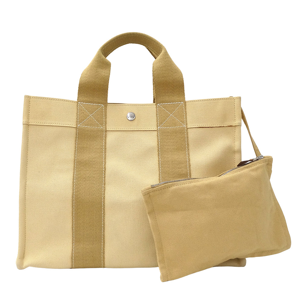 HERMES エルメス コキアージュ PM ハンドバッグ ベージュ～イエロー系 トワルオフィシエ レディース 【中古】
