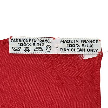 HERMES エルメス カレ90 Joies d'Hiver 冬の愉しみ スカーフ レッド マルチカラー シルク レディース 【中古】