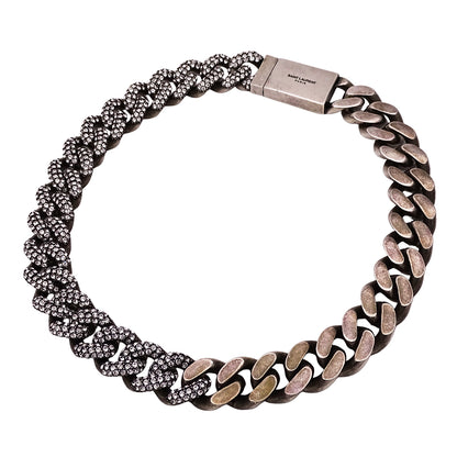 SAINT LAURENT サンローラン チョーカー メタル シルバー レディース メンズ 【中古】