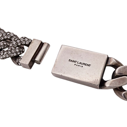 SAINT LAURENT サンローラン チョーカー メタル シルバー レディース メンズ 【中古】