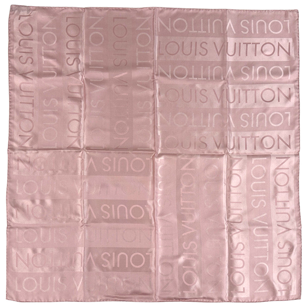 LOUIS VUITTON ルイ・ヴィトン スカーフ ピンク シルク レディース 【中古】
