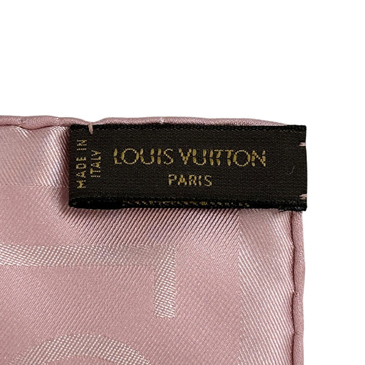 LOUIS VUITTON ルイ・ヴィトン スカーフ ピンク シルク レディース 【中古】