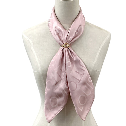 LOUIS VUITTON ルイ・ヴィトン スカーフ ピンク シルク レディース 【中古】