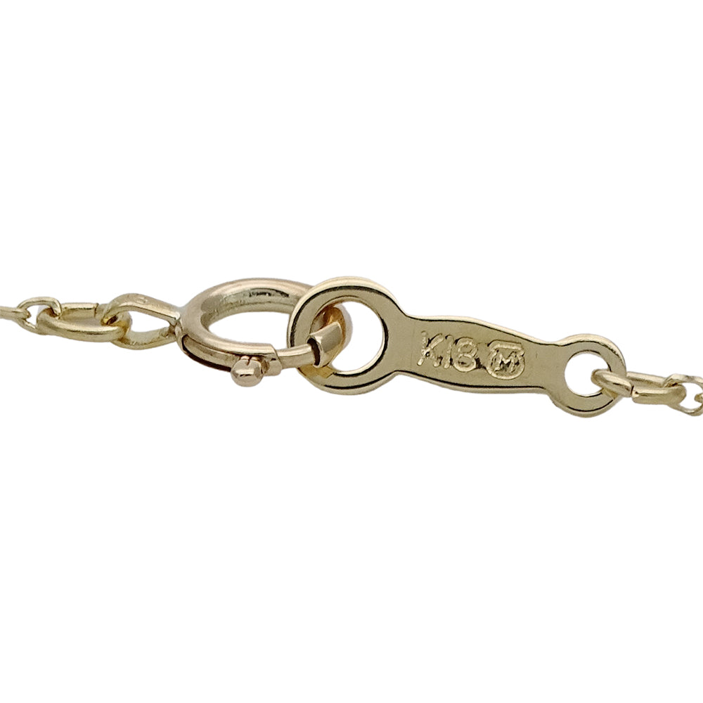MIKIMOTO ミキモト ネックレス K18YG イエローゴールド パール ダイヤモンド レディース 磨き済み 【中古】
