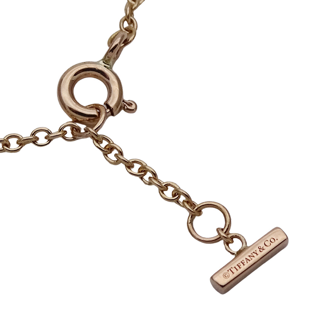 TIFFANY&Co. ティファニー Tトゥ サークル ブレスレット 750PG ピンクゴールド ダイヤモンド マザーオブパール レディース 磨き済み 【中古】