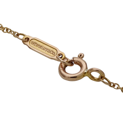 TIFFANY&Co. ティファニー ウォーブンキー ネックレス 750PG ピンクゴールド ダイヤモンド レディース 磨き済み 【中古】