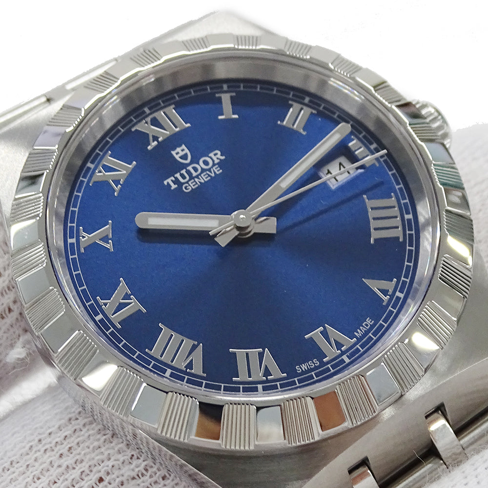 TUDOR チューダー ロイヤル 28500 メンズ 腕時計 デイト 自動巻き AT ステンレス SS ブルー 磨き済み 【中古】