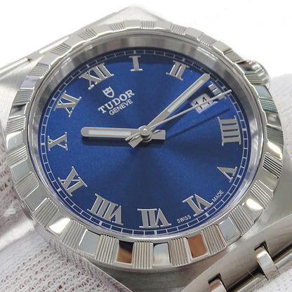 TUDOR チューダー ロイヤル 28500 メンズ 腕時計 デイト 自動巻き AT ステンレス SS ブルー 磨き済み 【中古】