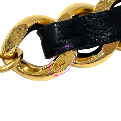 CHANEL シャネル チェーンベルト ベルト カンボン ゴールド ブラック GP レディース 【中古】