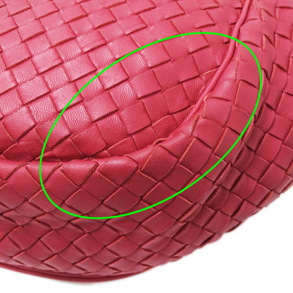 BOTTEGAVENETA ボッテガ・ヴェネタ ショルダーバッグ イントレチャート レッド～ピンク系 レザー レディース 【中古】