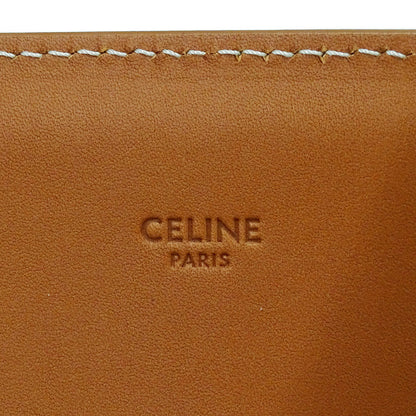 CELINE セリーヌ バーティカルカバ ラージ トートバッグ ブラウン アイボリー キャンバス レディース 【中古】
