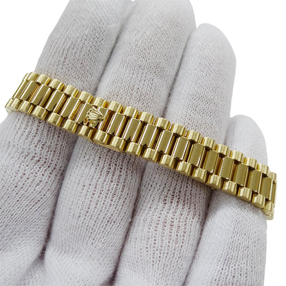 ROLEX ロレックス デイトジャスト 69068G W番 レディース 腕時計 自動巻き AT 750YG 18K 金無垢 ゴールド 4Pルビー 10Pダイヤモンド 磨き済み 【中古】