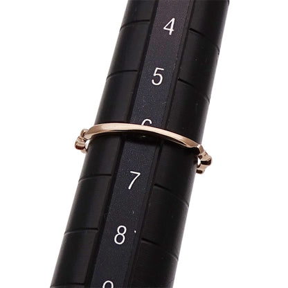 agete アガット リング 指輪 K18PG ピンクゴールド ダイヤモンド 約6号 レディース 磨き済み 【中古】