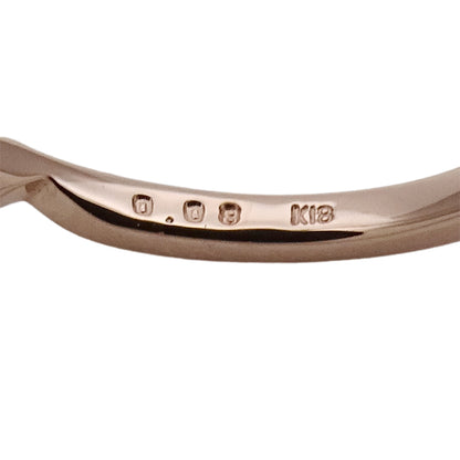 agete アガット リング 指輪 K18PG ピンクゴールド ダイヤモンド 約6号 レディース 磨き済み 【中古】