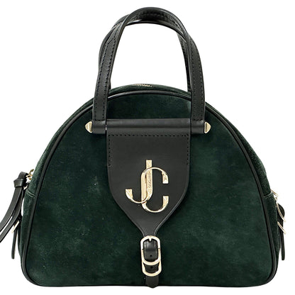 JIMMY CHOO ジミーチュウ ハンドバッグ グリーン スエード レディース 【中古】