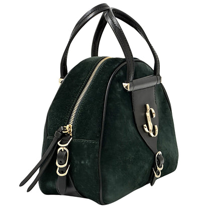 JIMMY CHOO ジミーチュウ ハンドバッグ グリーン スエード レディース 【中古】