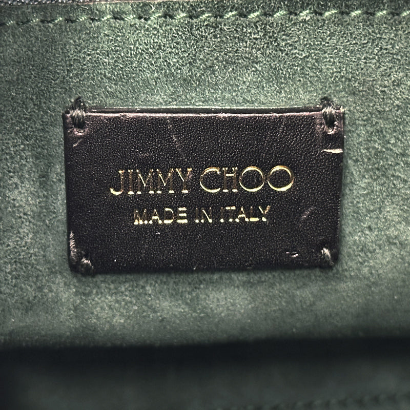 JIMMY CHOO ジミーチュウ ハンドバッグ グリーン スエード レディース 【中古】