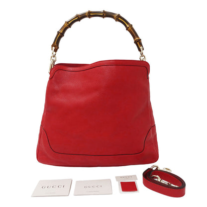 GUCCI グッチ 2wayバッグ バンブー レッド 282315 レザー レディース 【中古】