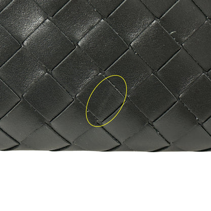 BOTTEGAVENETA ボッテガ・ヴェネタ クラッチ・セカンドバッグ ミディアムイントレチャート ブラック レザー メンズ 【中古】
