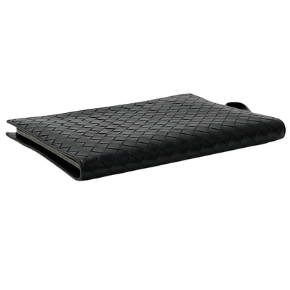 BOTTEGAVENETA ボッテガ・ヴェネタ クラッチ・セカンドバッグ ミディアムイントレチャート ブラック レザー メンズ 【中古】