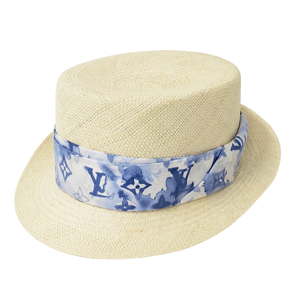 LOUIS VUITTON ルイ・ヴィトン シャポー・サマータイム ハット モノグラム ウォーターカラー ベージュ ブルー M76762 レディース 【中古】