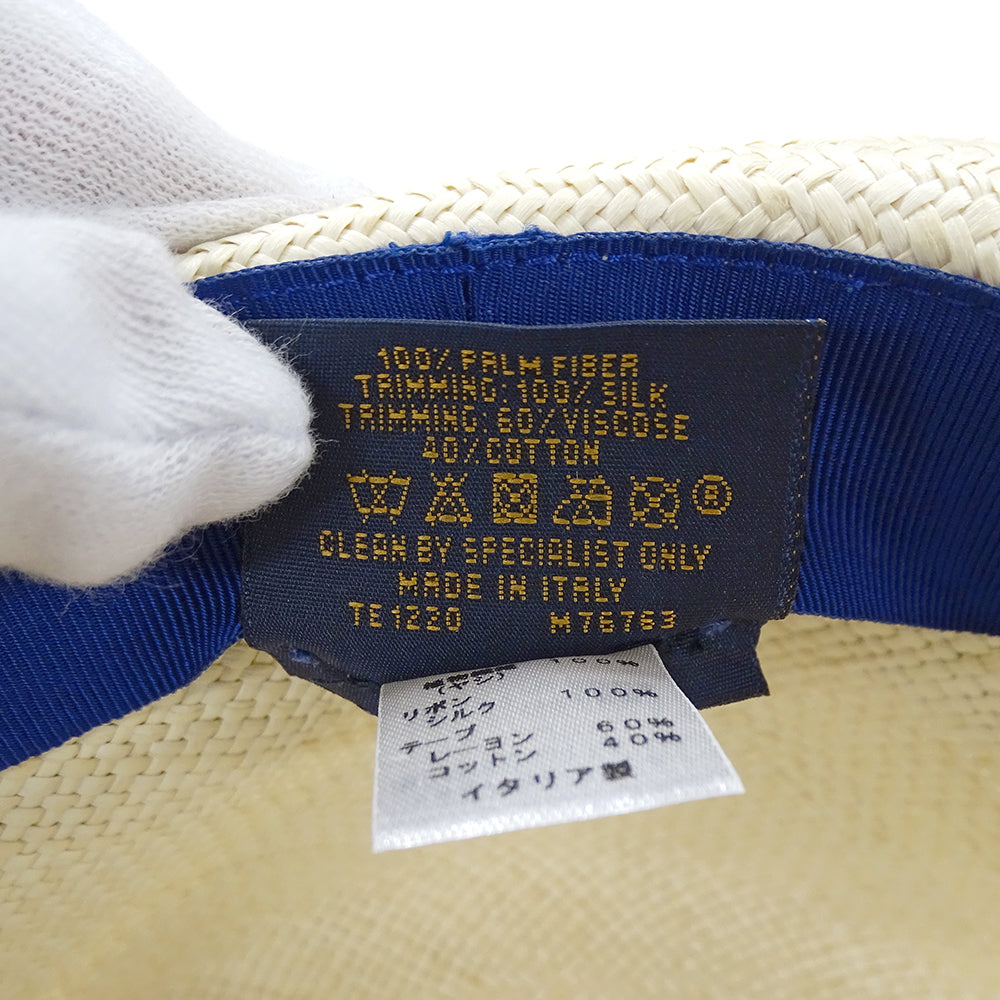 LOUIS VUITTON ルイ・ヴィトン シャポー・サマータイム ハット モノグラム ウォーターカラー ベージュ ブルー M76762 レディース 【中古】